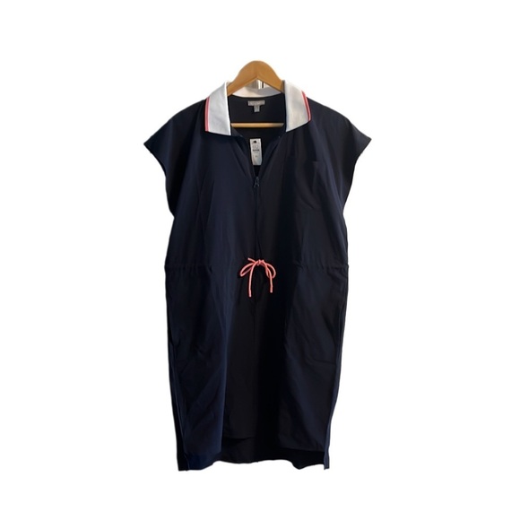 Talbots Dresses & Skirts - Women’s Talbots Navy Blue Dress with White and Pink Accents NWT Size SP